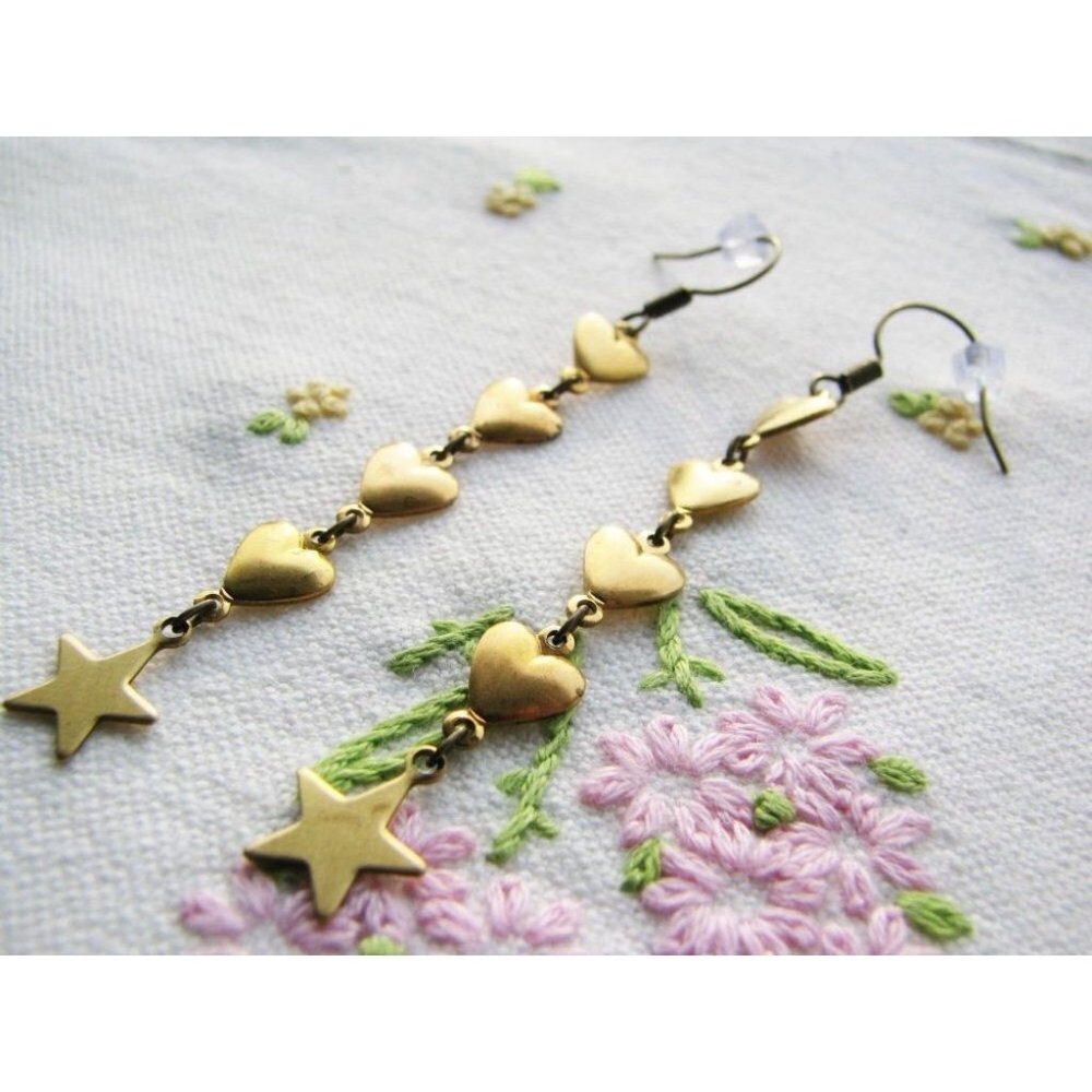 Rock Star Brass Earrings